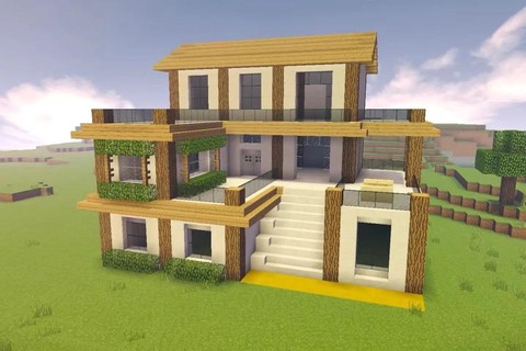 我的世界怎么做大别墅